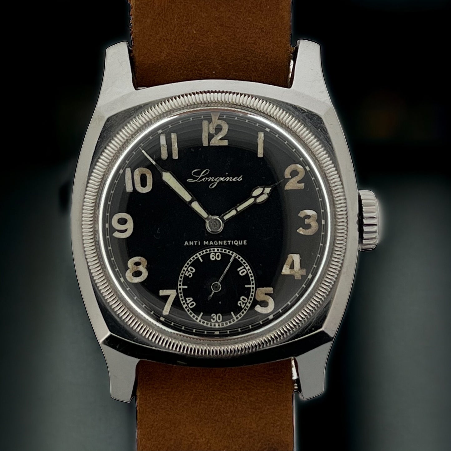 Longines Majetek 3582 Big Turtle Military for the Czech Army with Archives extract Mint'