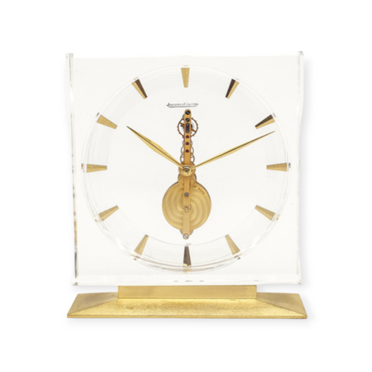 Jaeger-LeCoultre 8 Day Baguette Table Clock / Pendulette Very Rare Collector