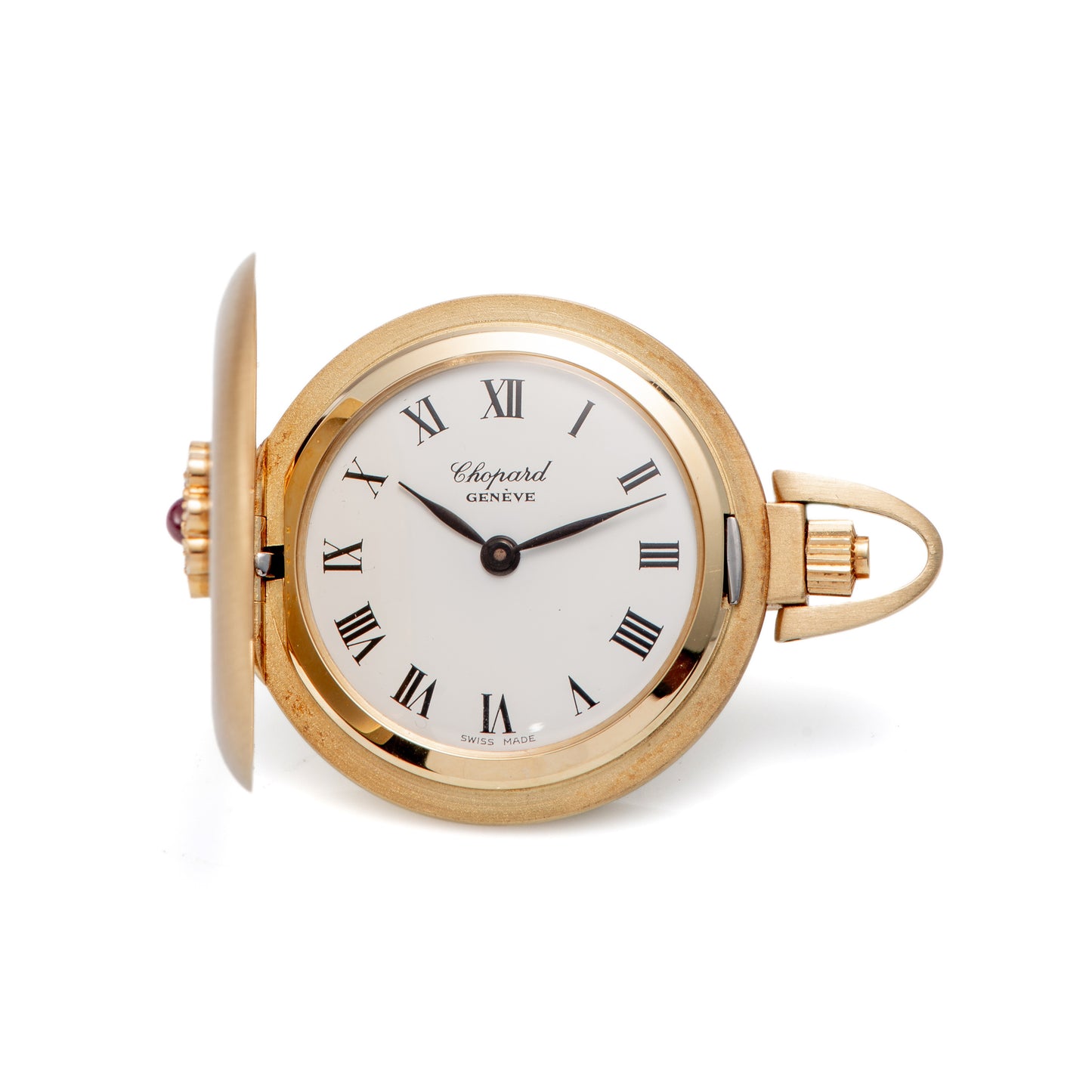 Chopard 18k Gold manual wind pendant watch with diamond and ruby One of One