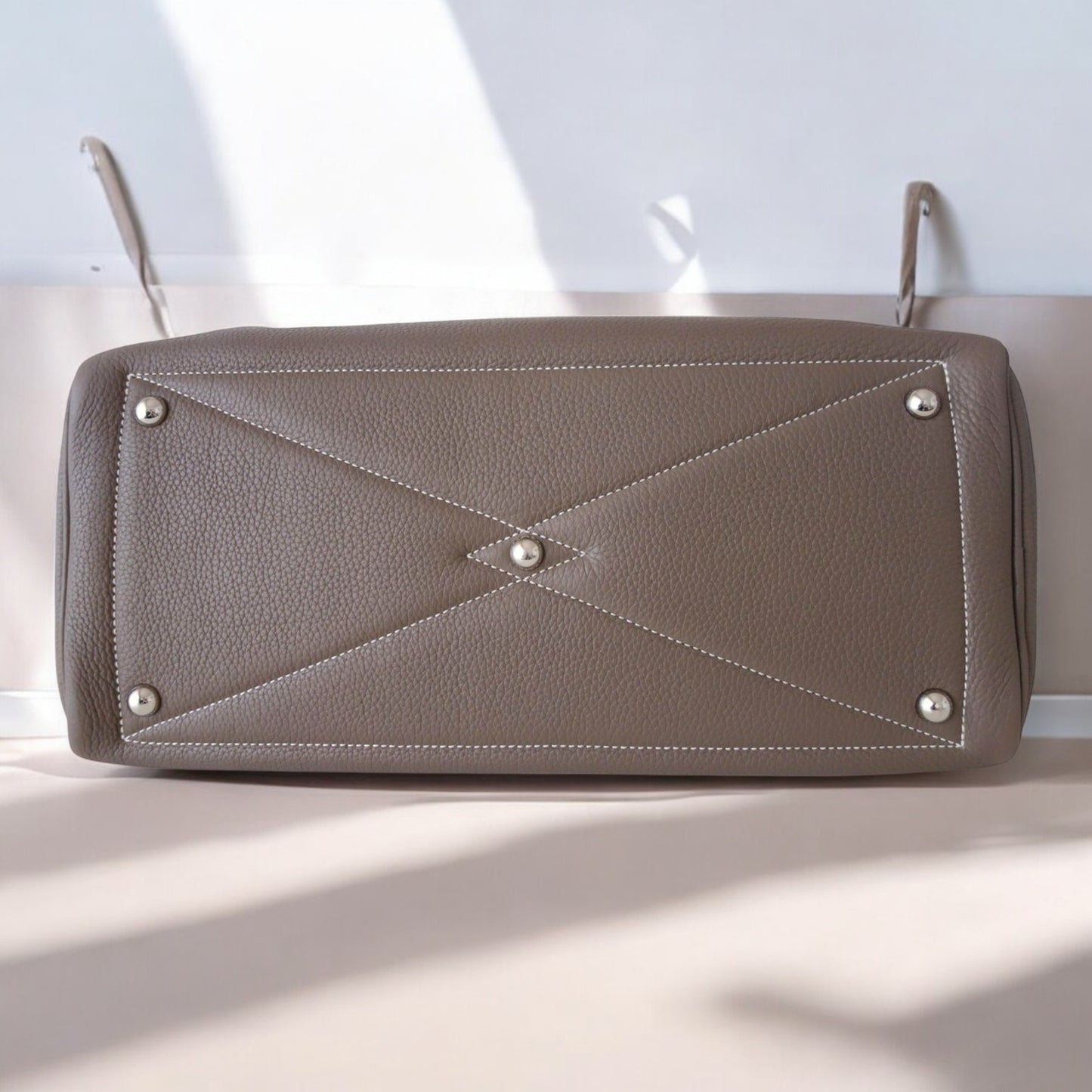 Hermes Victoria taupe leather bag / sac / tasche