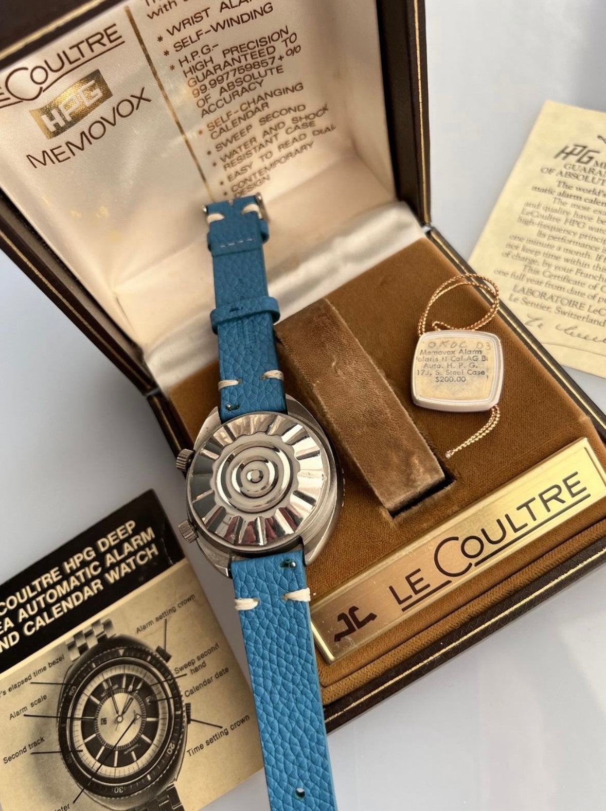 Jaeger-LeCoultre Polaris II Memovox Full Set Ref.E870 “Blue Ocean” Vintage Alarm from the 70’