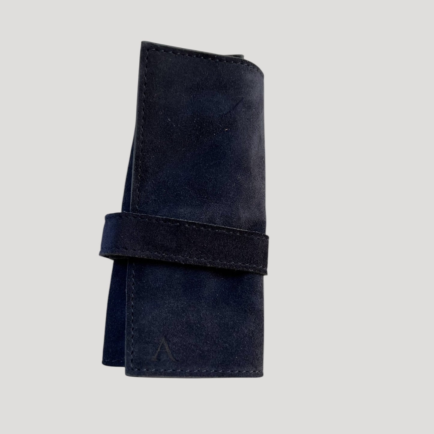 24Time New High Quality Navy Blue Leather Travel Pouch for 3 Watches