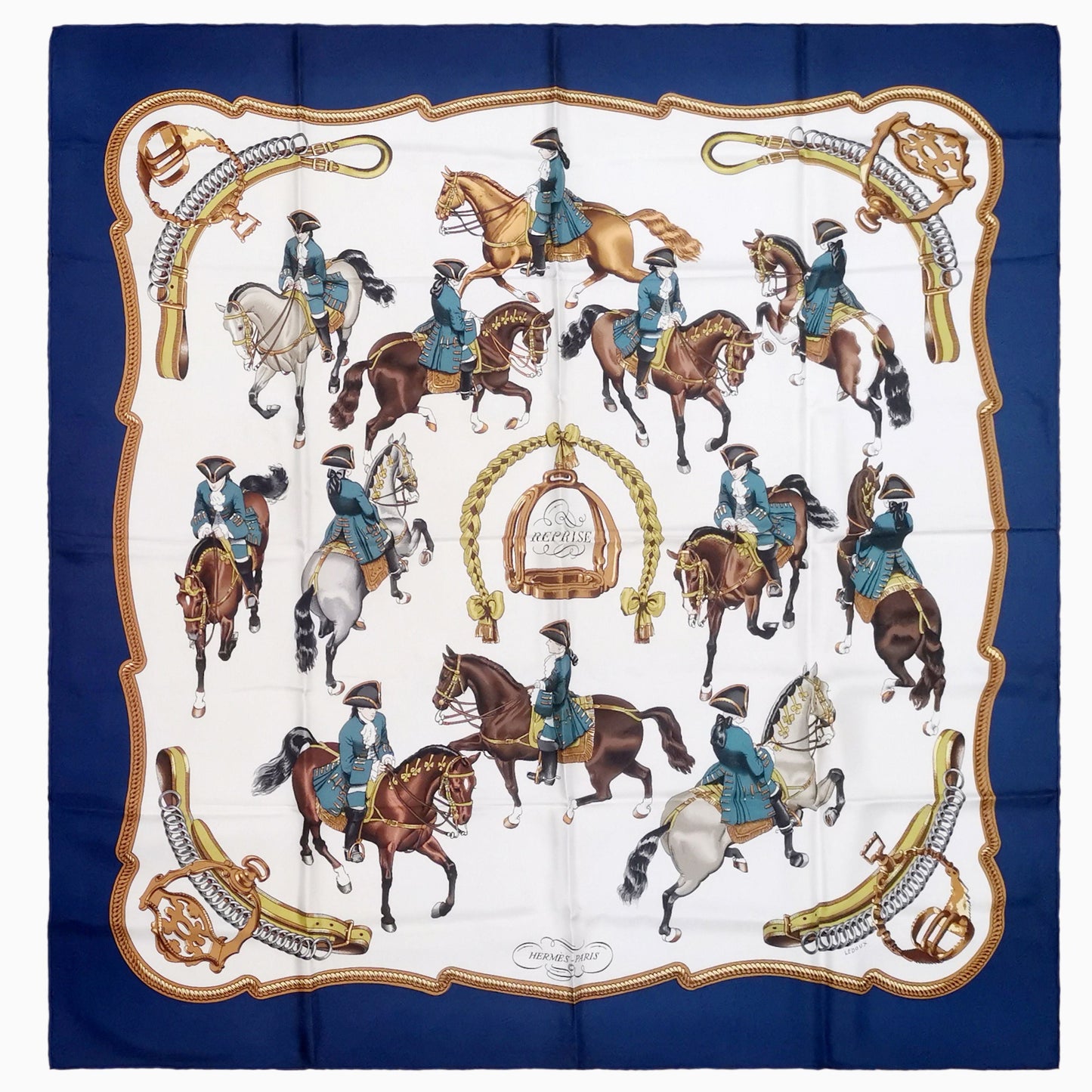 Hermès 'le Laisser Courre' Silk Scarf/ Schal/ Echarpe 90 cm 24time vestiaire collective