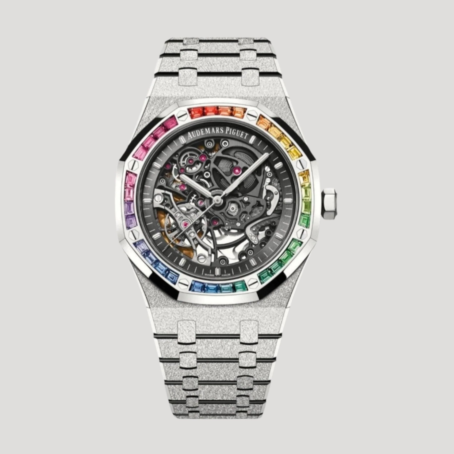 Audemars Piguet Royal Oak Frosted Rainbow Skeleton, Audemars, 24Time, Chrono24, luxury, timepieces