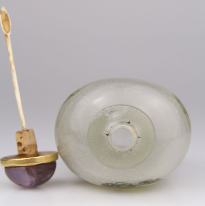 Important Big size Peking Glass Snuff bottle Collector Rare