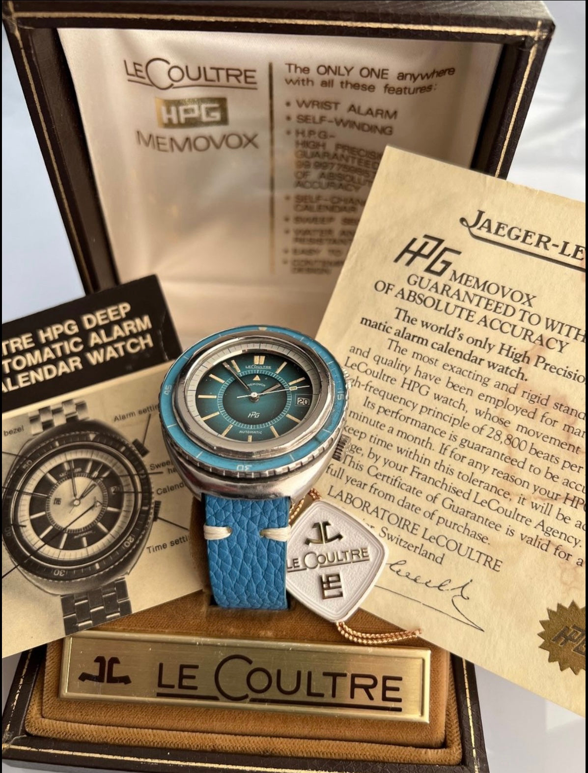 Jaeger-LeCoultre Polaris II Memovox Full Set Ref.E870 “Blue Ocean” Vintage Alarm from the 70’