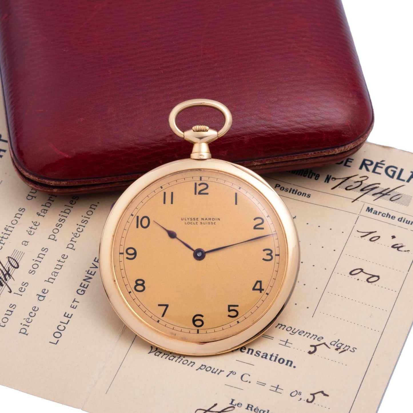 Ulysse Nardin 18k Gold Pocket Watch