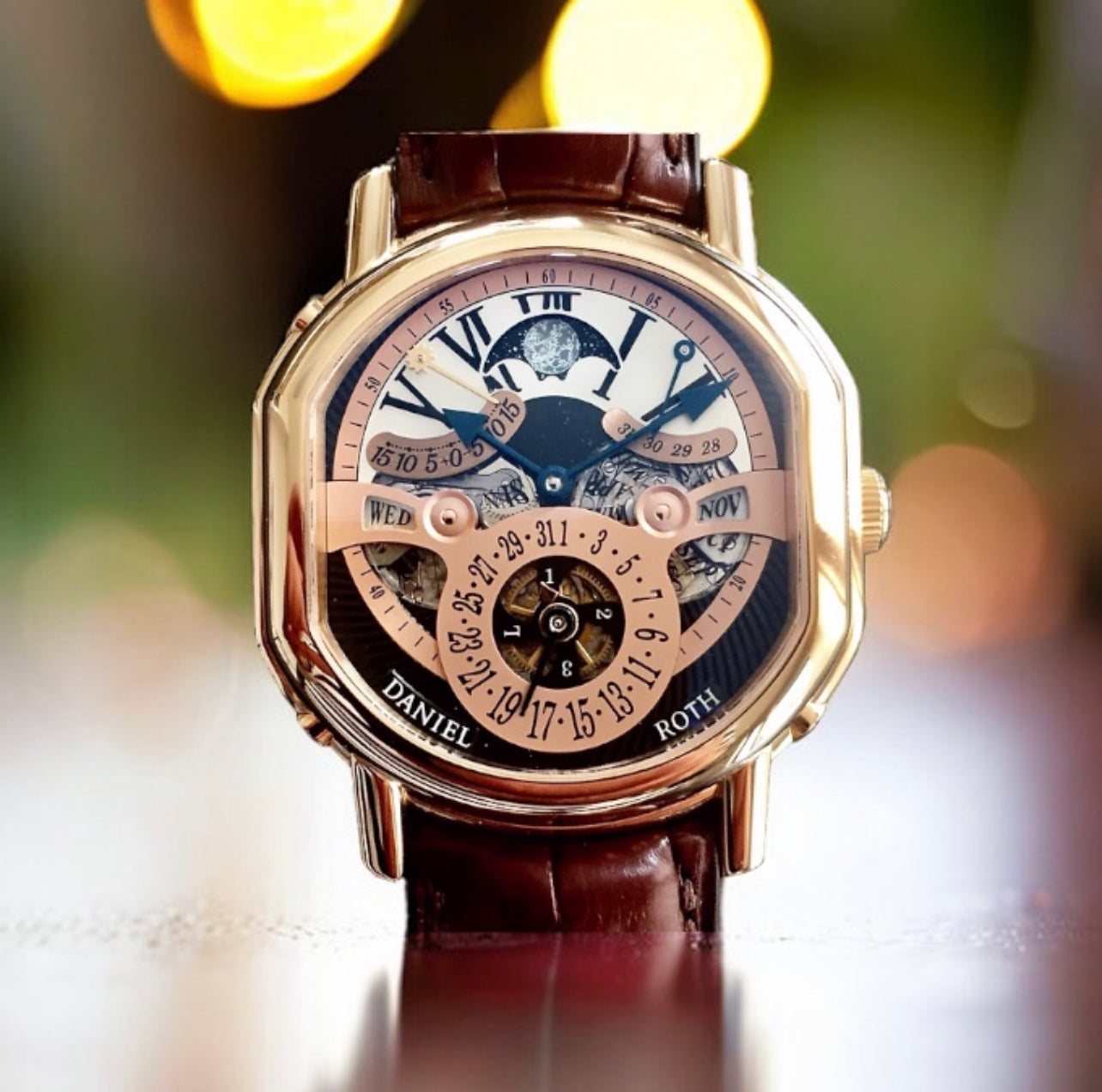 Daniel Roth Perpetual Calendar Retrograde 121.Y.40.720.CB.BO, New Full Set