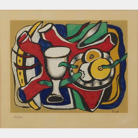 Fernand Léger (1881–1955), Lithograph 'Nature Morte au pomme', monogrammed and dated