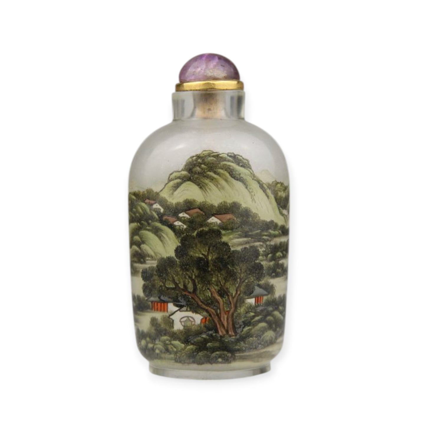 Important Big size Peking Glass Snuff bottle Collector Rare