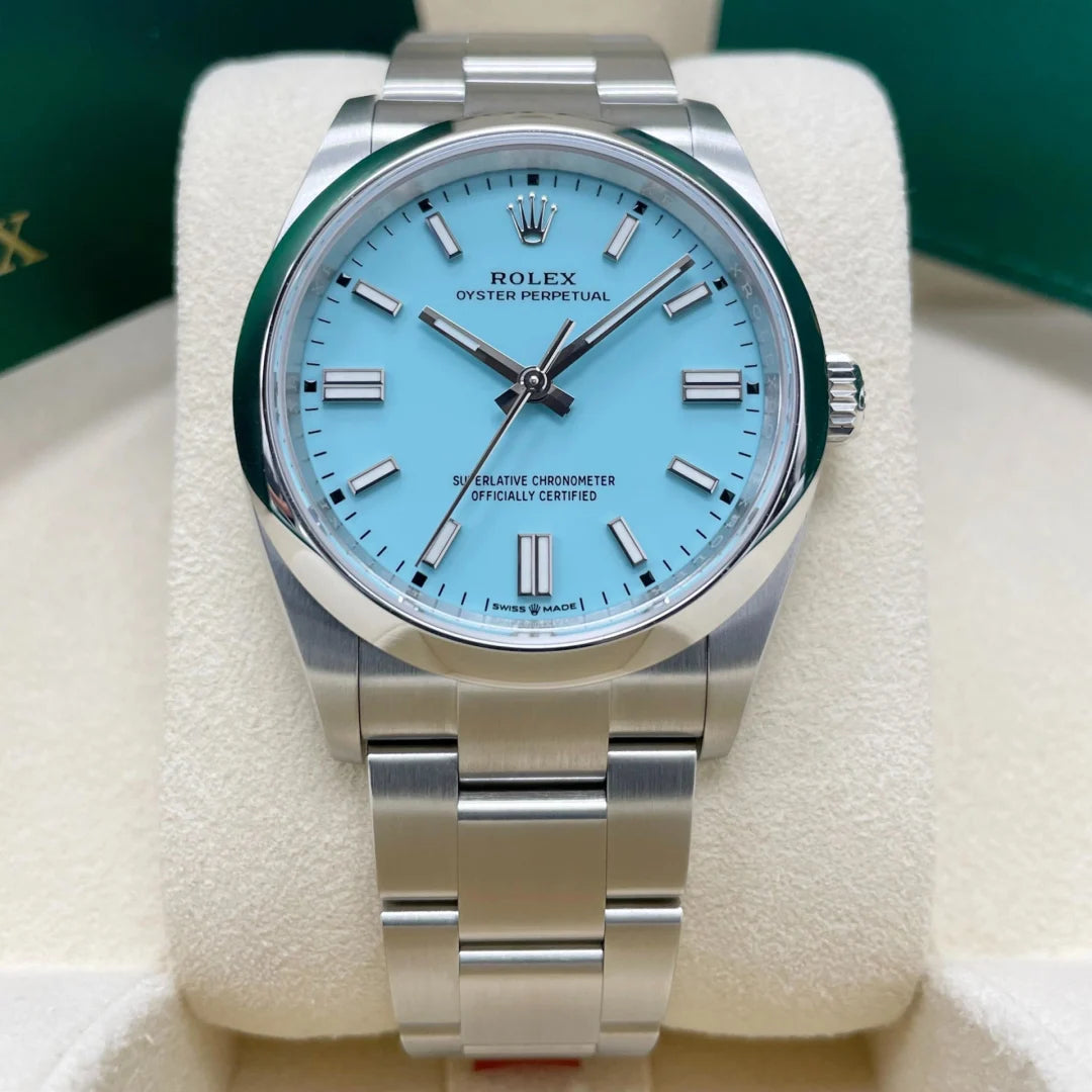 Rolex Oyster Perpetual 36mm Tiffany dial Ref. 126000 New