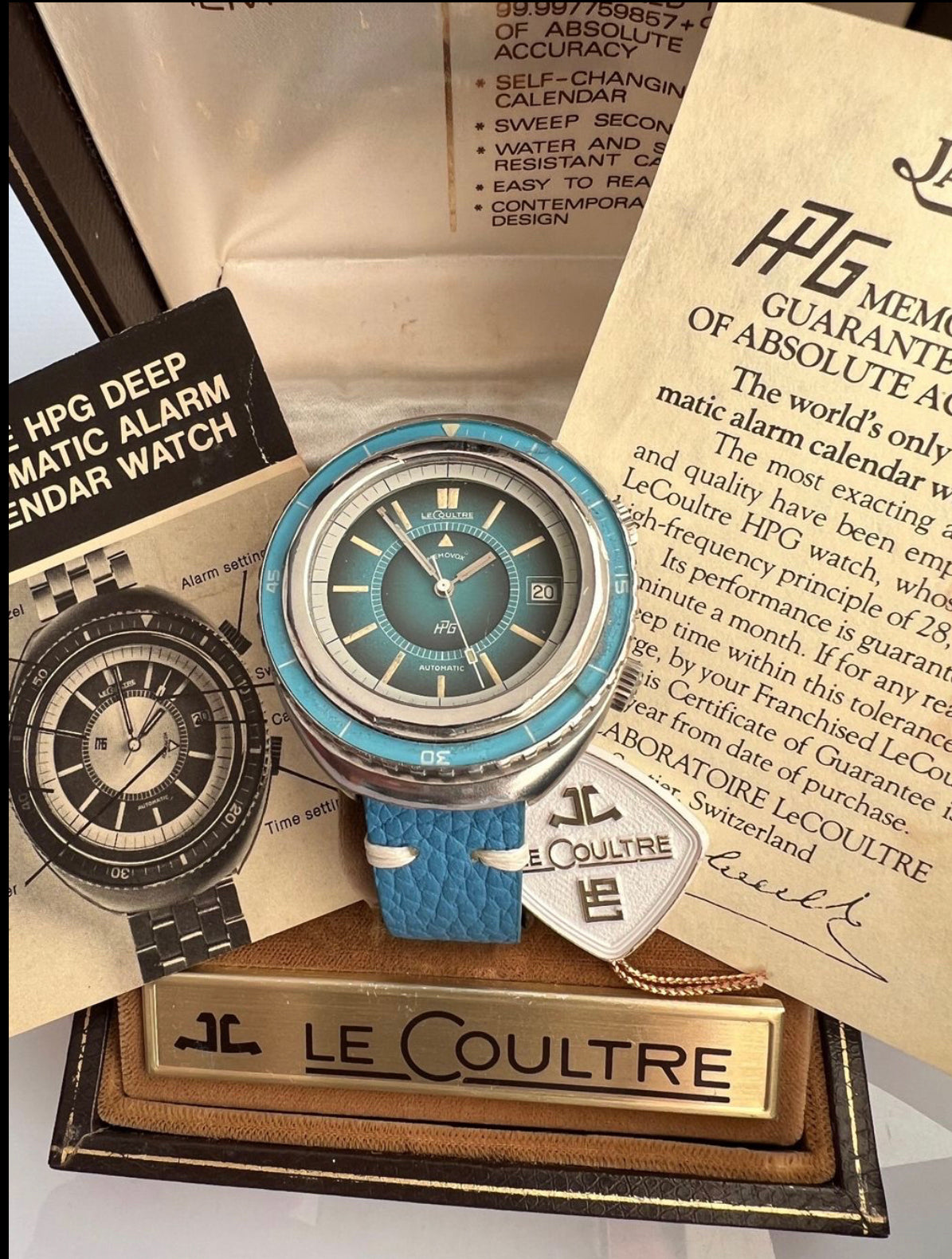 Jaeger-LeCoultre Polaris II Memovox Full Set Ref.E870 “Blue Ocean” Vintage Alarm from the 70’