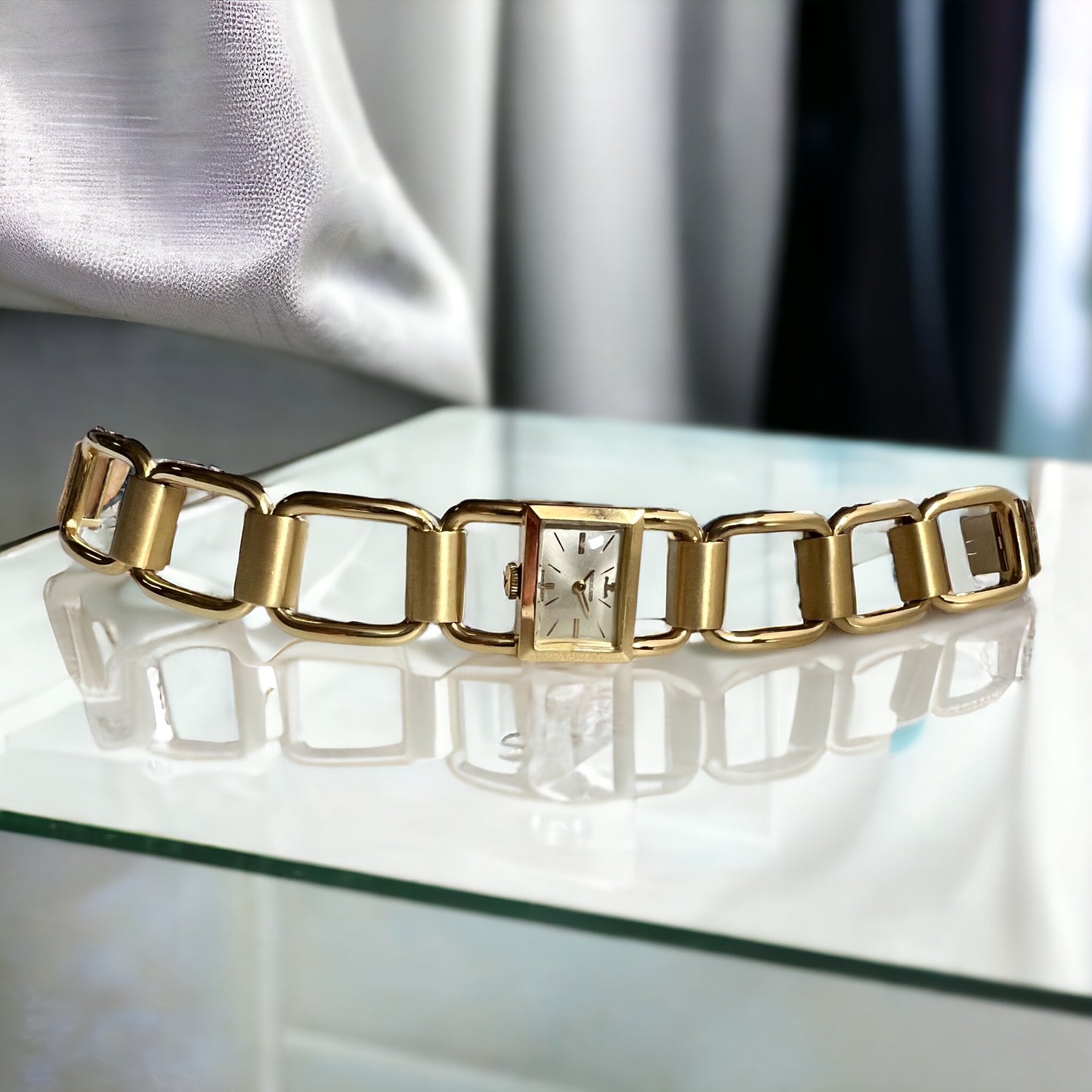 Jaeger-LeCoultre Fine Art Deco 18K Gold Bracelet Watch Rare' One of One