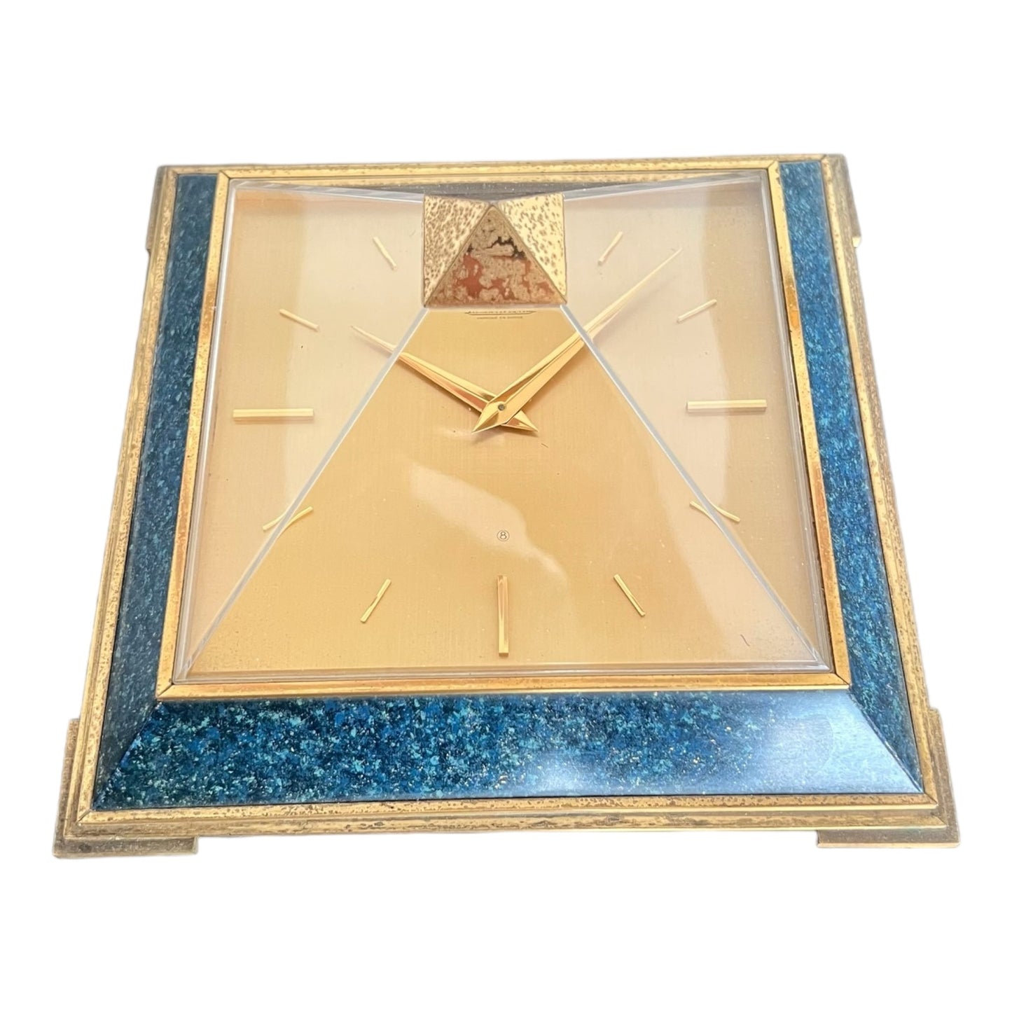 Jaeger-LeCoultre Pyramid Vintage Table Clock Rare 1960'