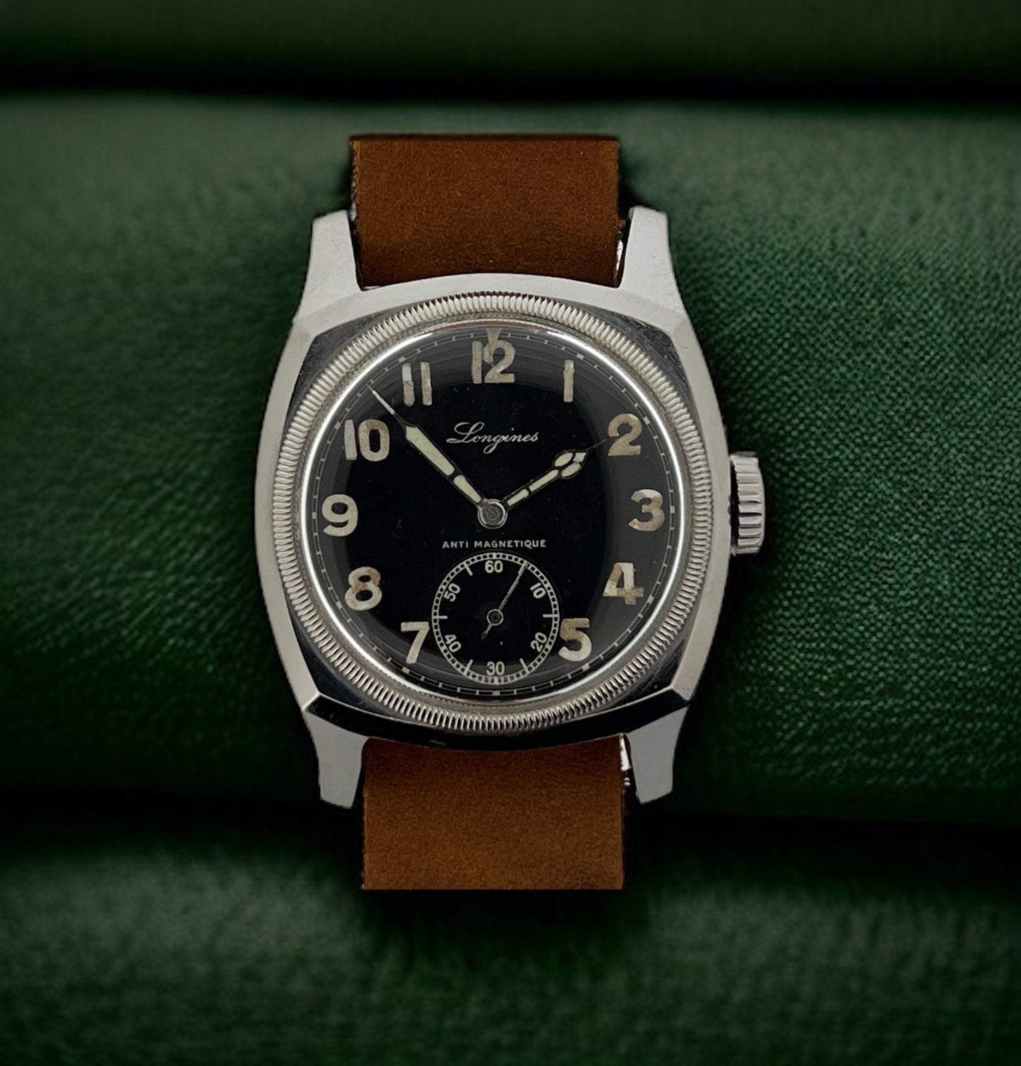 Longines Majetek 3582 Big Turtle Military for the Czech Army with Archives extract Mint'