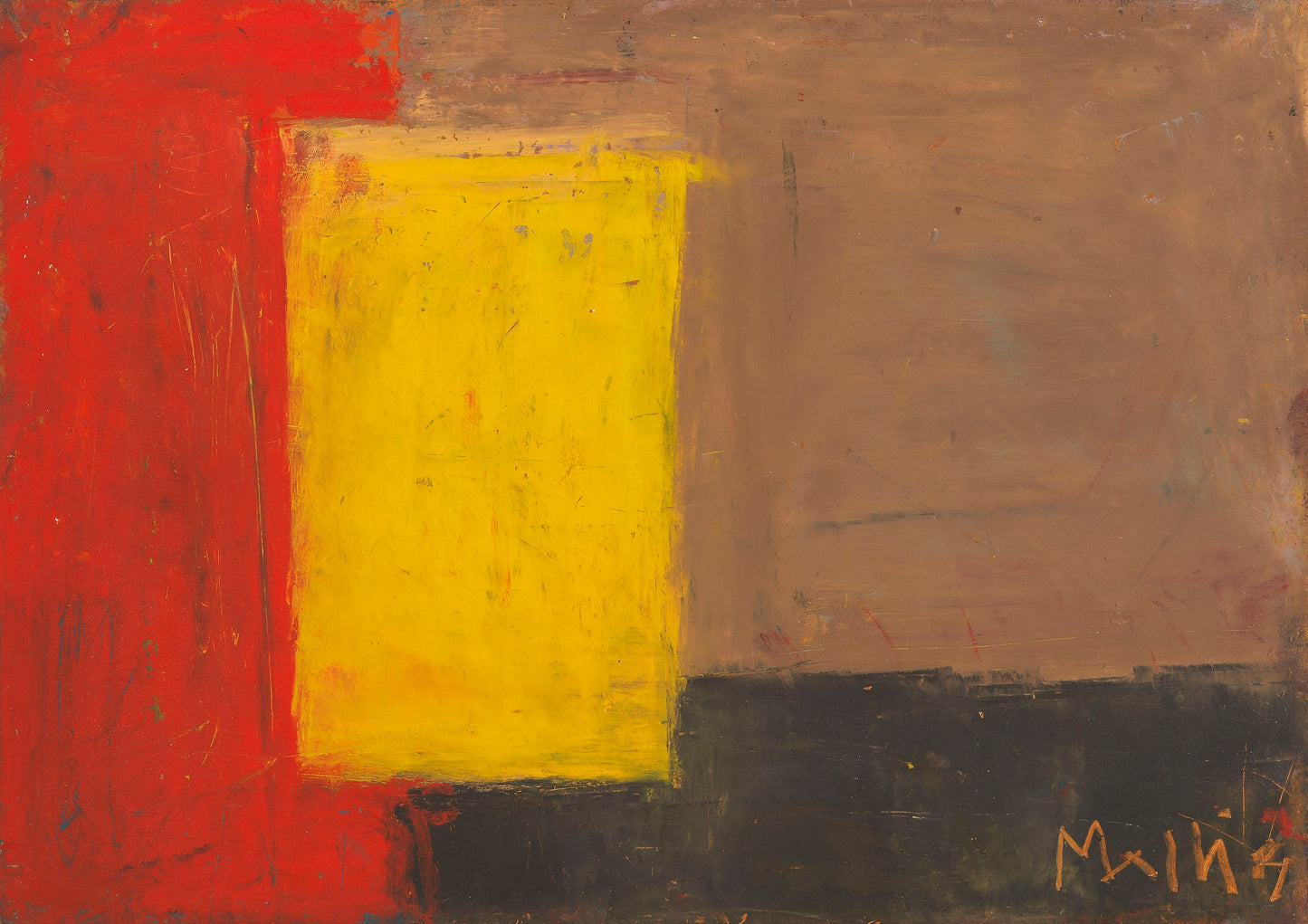 Walter Mafli (1915-2017) Abstract, oil pastel on paper, signed and dated