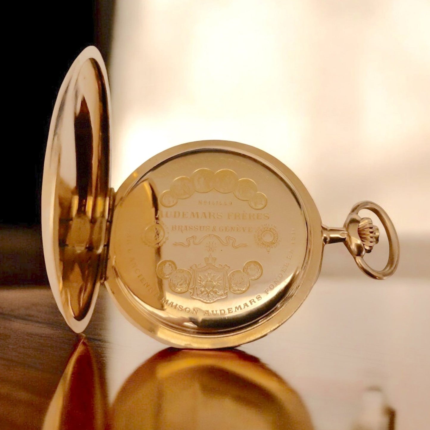 Audemars Freres Genève & Brassus Vintage Rose Gold Pocket Watch Rare Collector