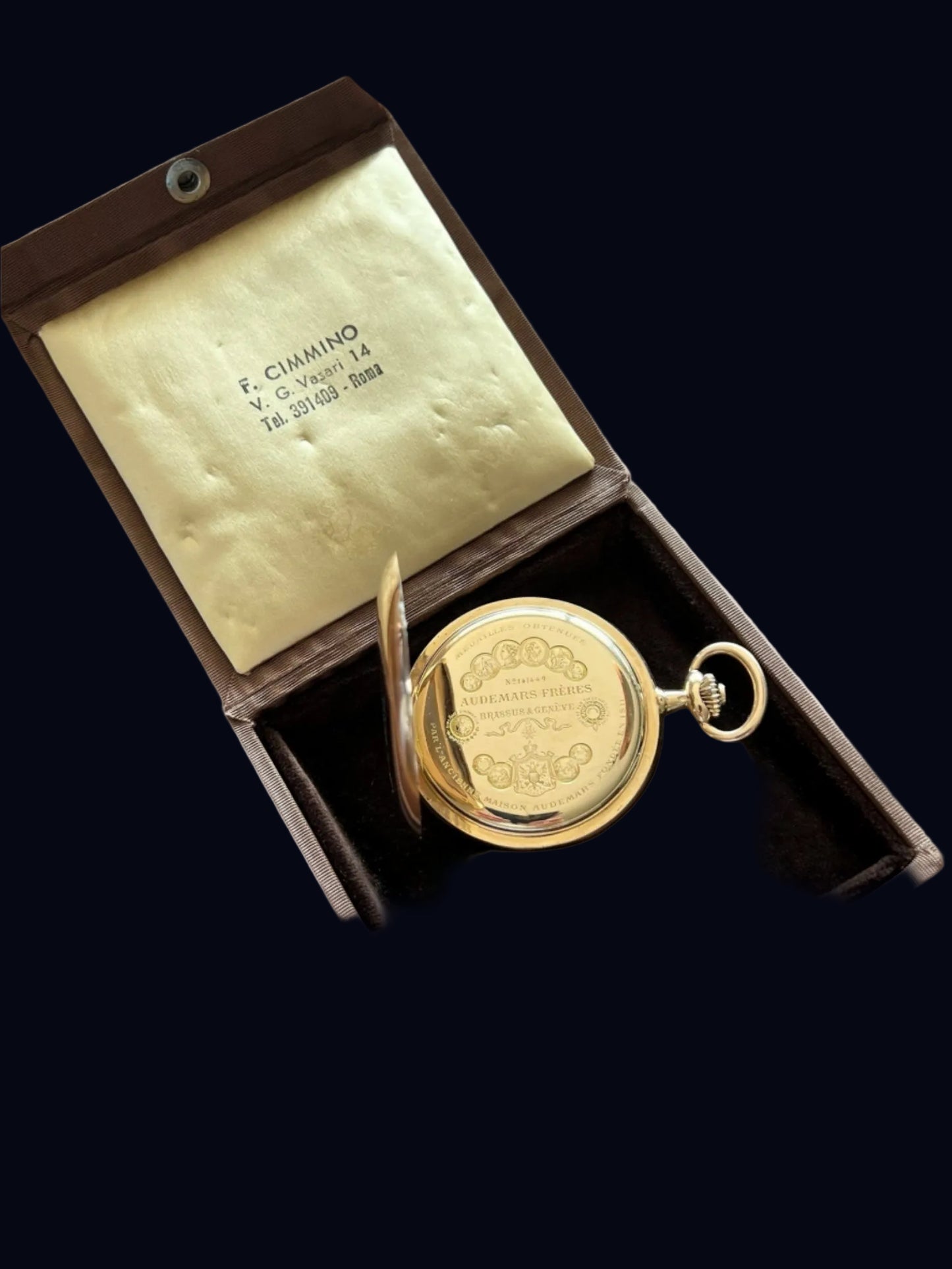 Audemars Freres Genève & Brassus Vintage Rose Gold Pocket Watch Rare Collector