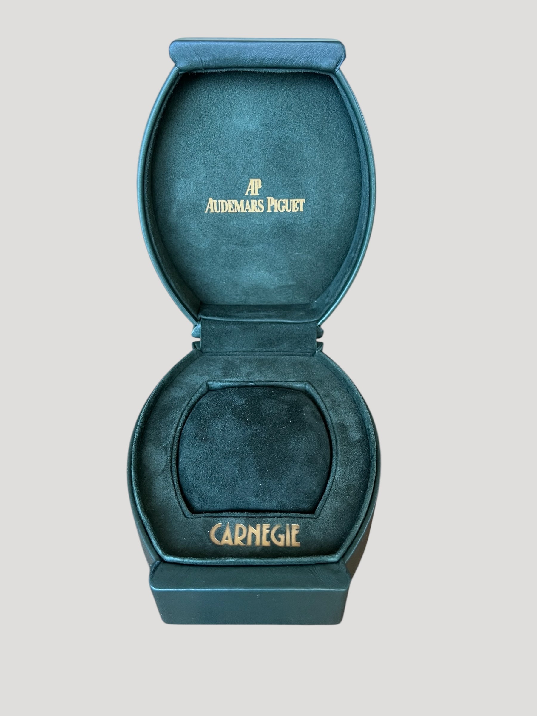 Audemars Piguet Rare Vintage Green Leather Carnegie Box / Boîte in its outer box