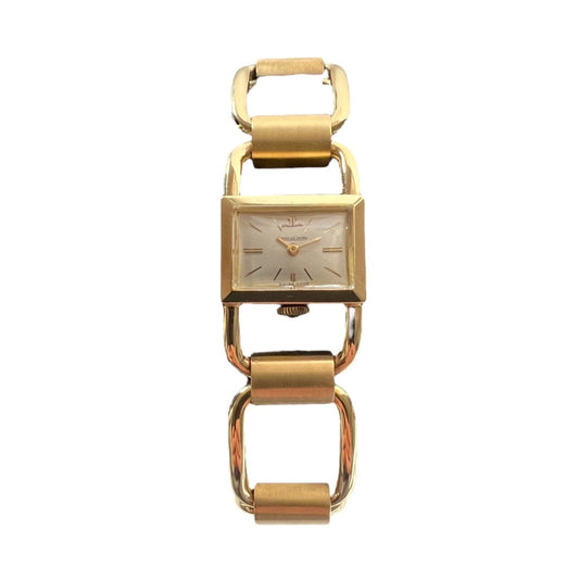 Jaeger-LeCoultre Fine Art Deco 18K Gold Braclet Watch Rare'