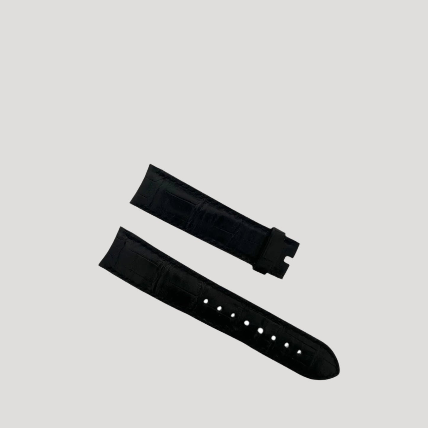 New Black Croco Leather Bracelet/Band/Strap 20 mm