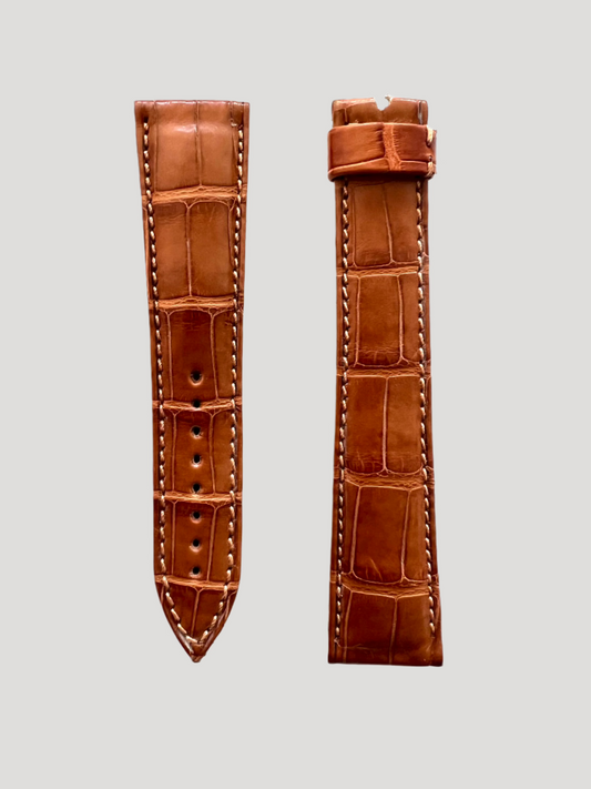 Blancpain New Brown Croco Leather Bracelet 