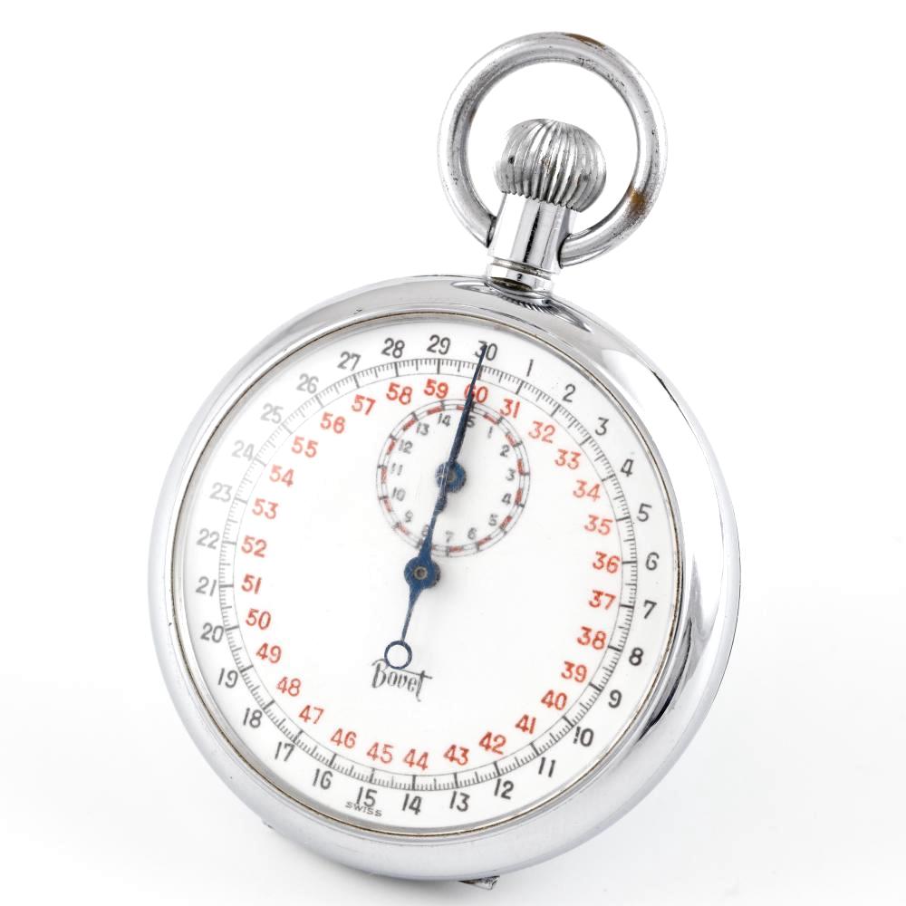 Bovet Open Face Pocket Chronograph Stop Watch Rare Unique