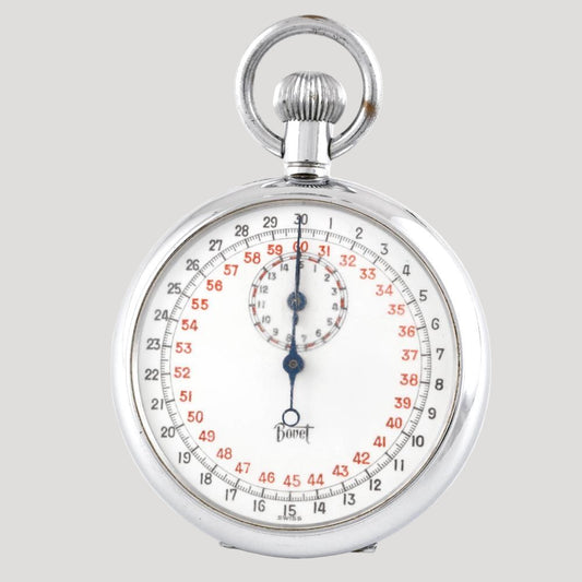 Bovet Open Face Pocket Chronograph Stop Watch Rare Unique