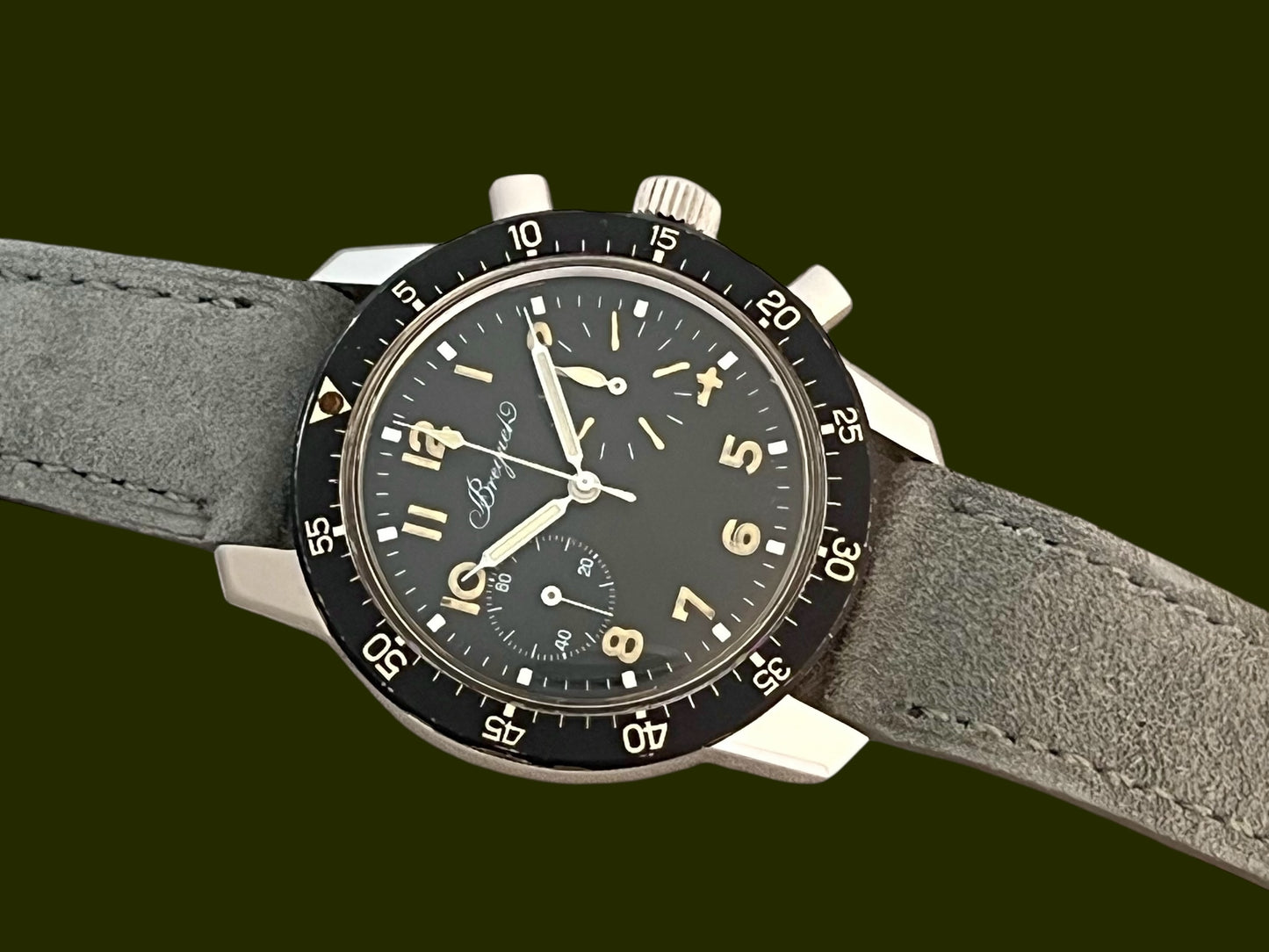 Breguet Vintage Type XX - XXI - XXII Chronograph ca 1978 Patina Dial & original hands Rare
