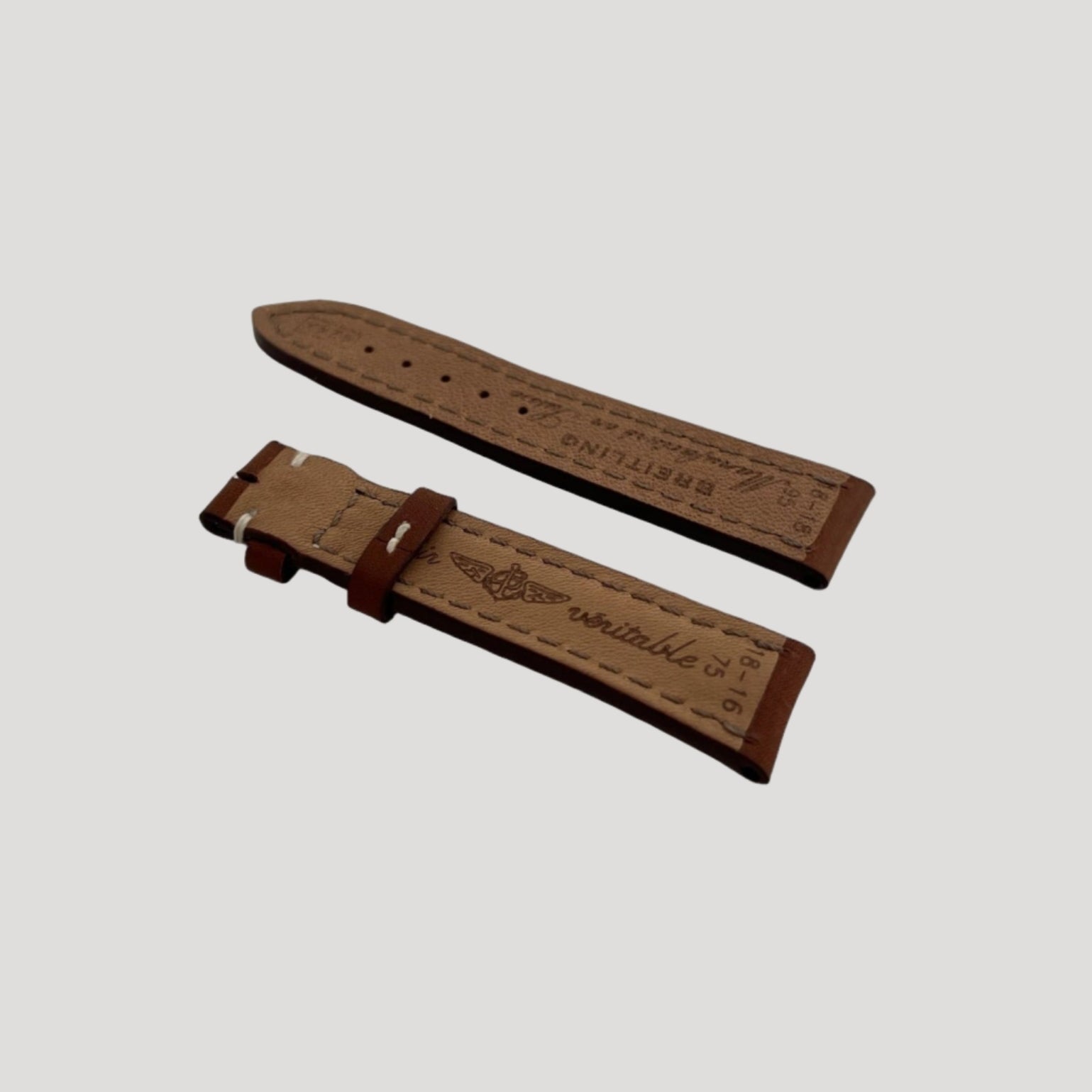 Breitling New Brown Leather Bracelet/Band/Strap 18mm