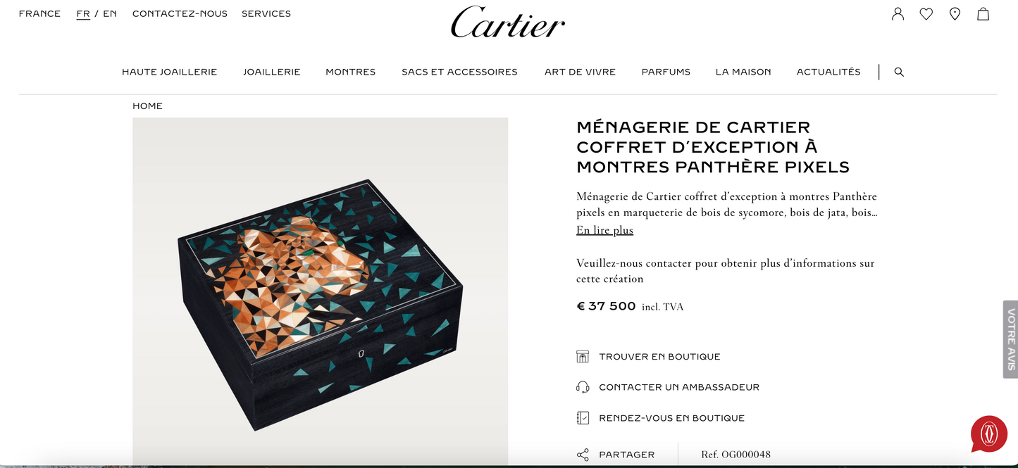 Cartier New Rare marquetery wooden watches presentation Box / Boîte /Schachtel/ Scatola & outer box