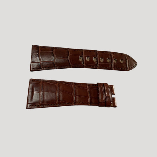 Cartier New Brown Croco Leather Bracelet/Band/Strap 28 mm