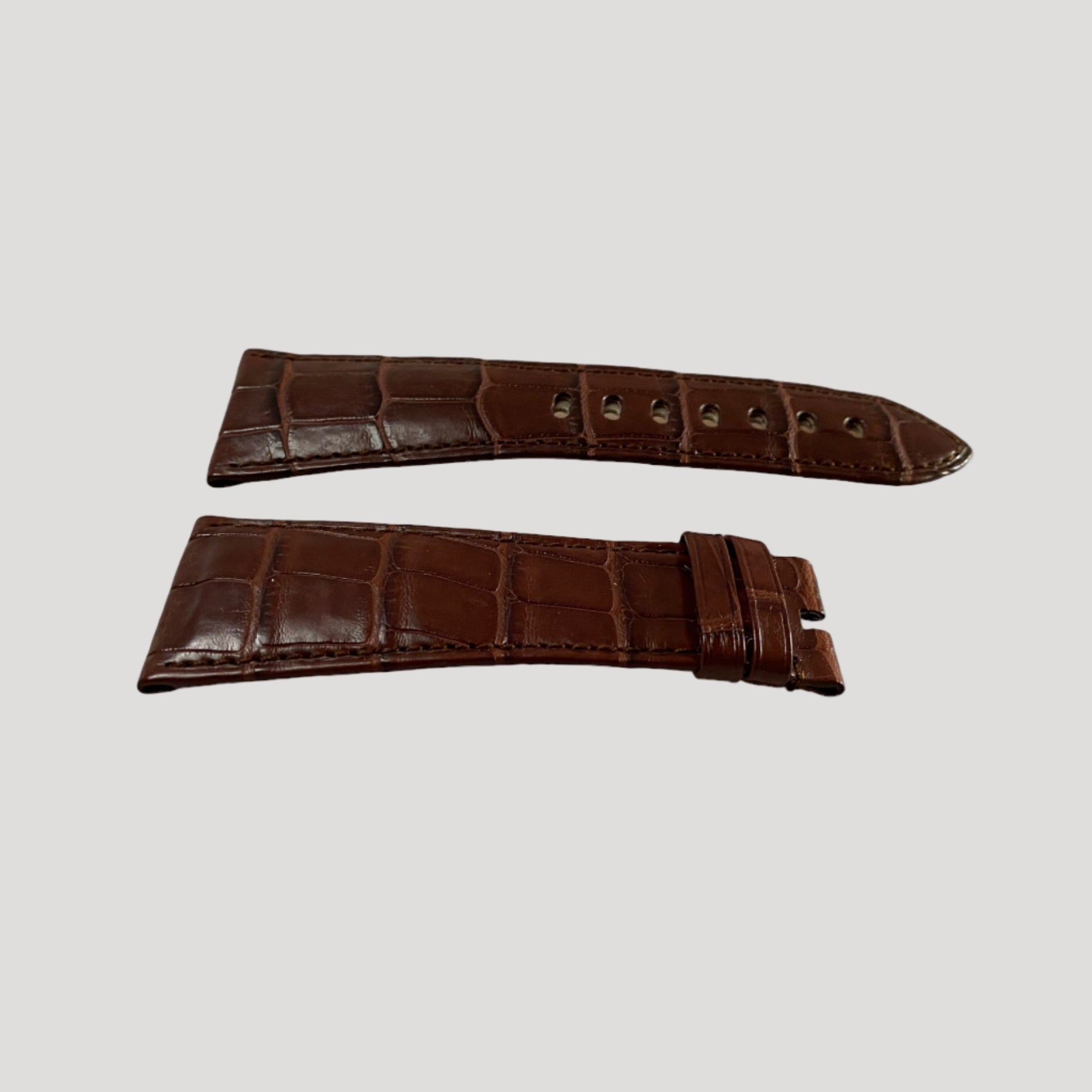 Cartier New Brown Croco Leather Bracelet/Band/Strap 28 mm