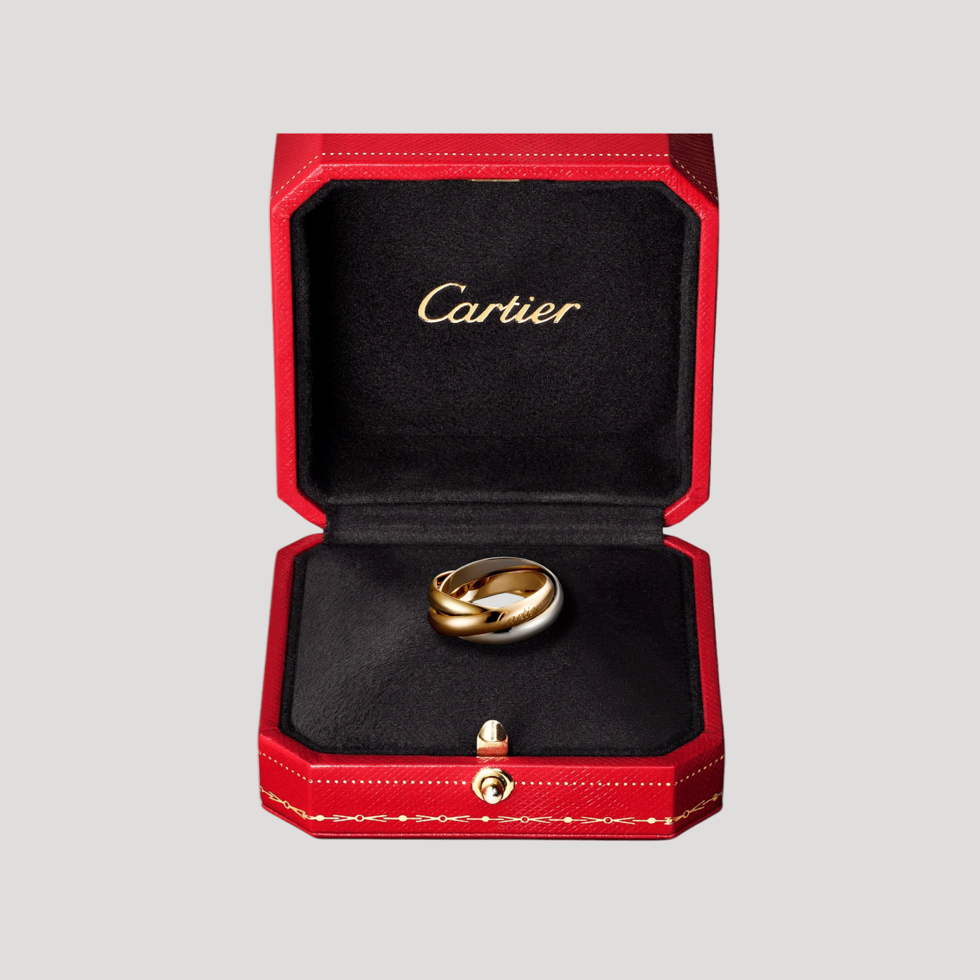 Cartier New Trinity Ring Bague in white, rose & yellow 18k Gold
