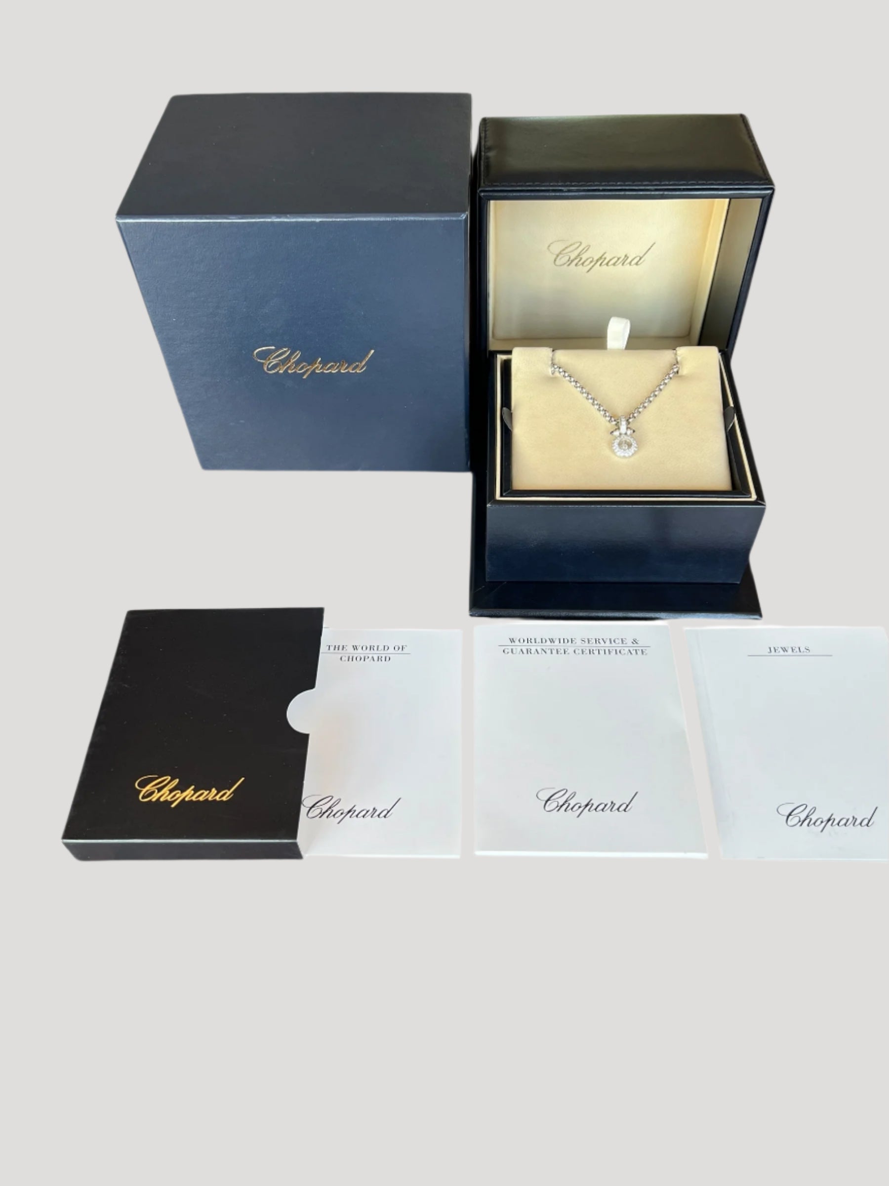 Chopard happy diamonds white gold necklace