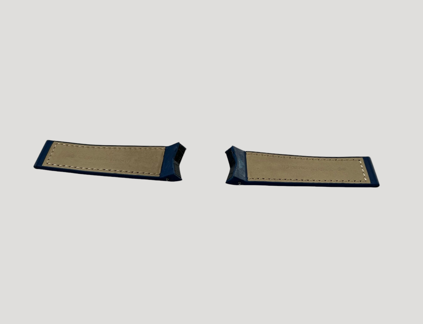 Corum New Navy Leather & Rubber Band / Strap / Bracelet 20mm