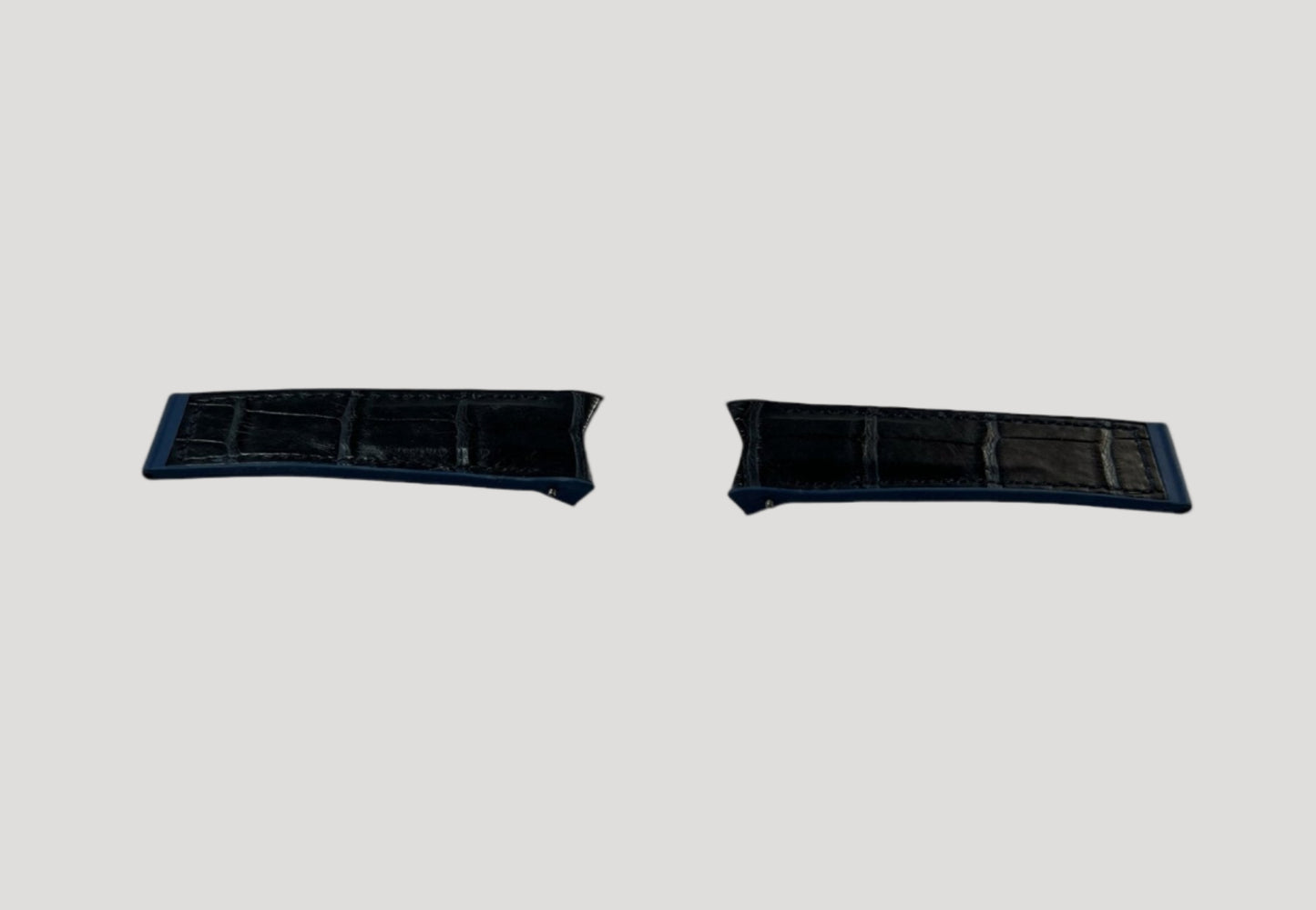 Corum New Navy Leather & Rubber Band / Strap / Bracelet 20mm