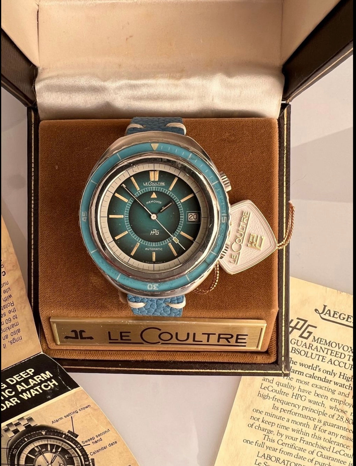 Jaeger-LeCoultre Polaris II Memovox Full Set Ref.E870 “Blue Ocean” Vintage Alarm from the 70’