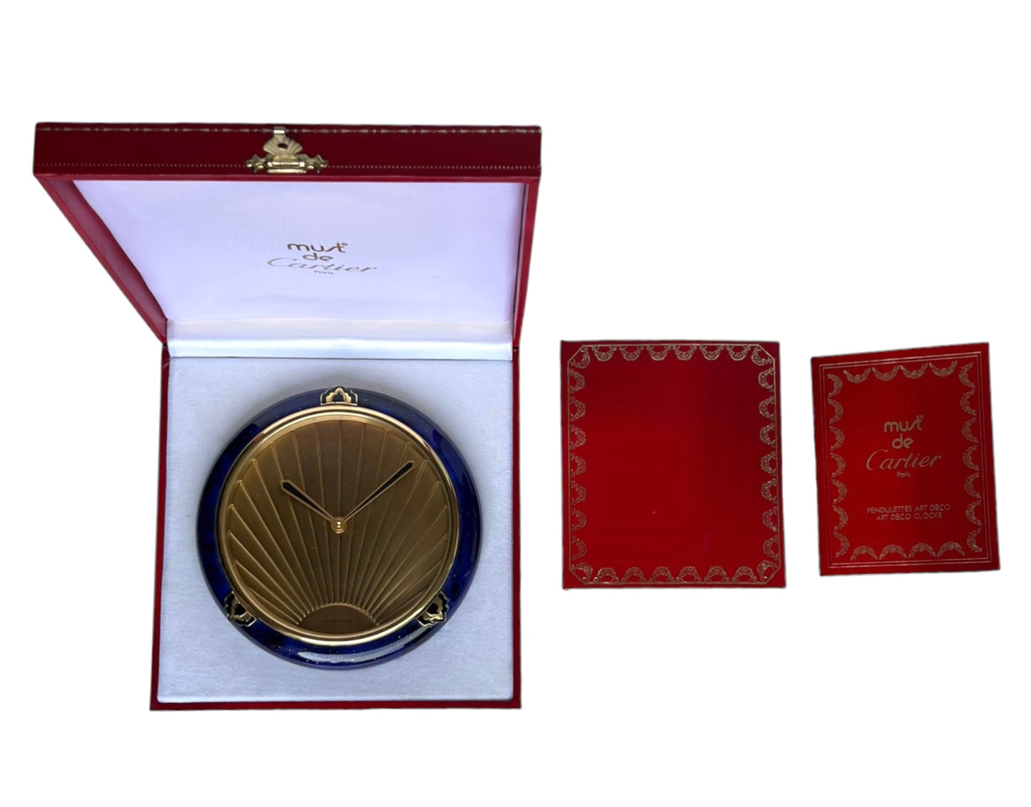 Cartier Art Deco Table Clock Pendulette with box & certificate Rare