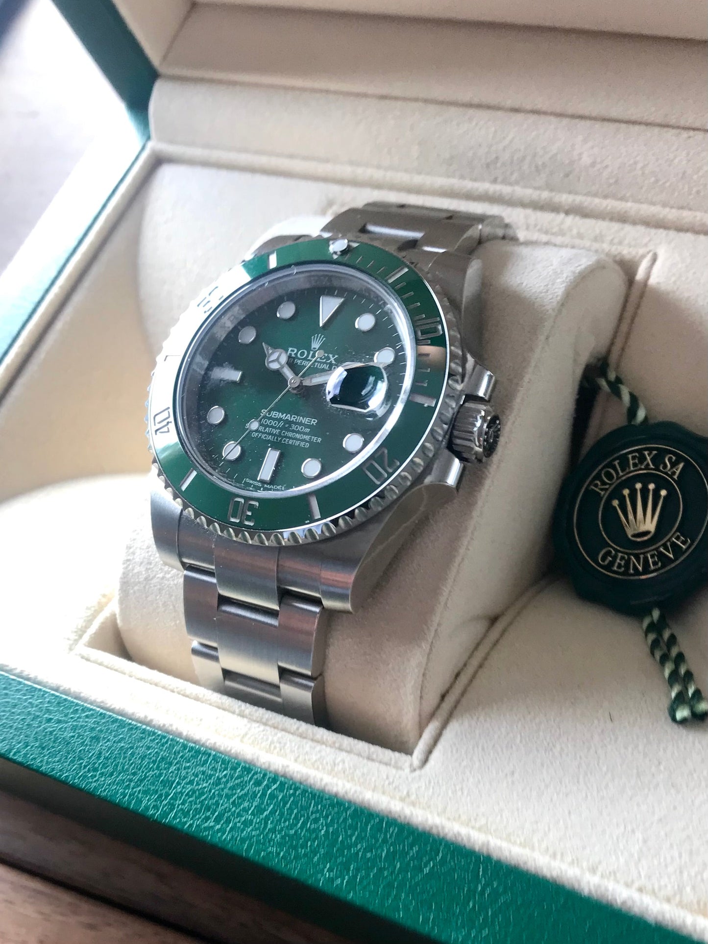 ROLEX Submariner Date Reference 116610LV 'Hulk' Full Set