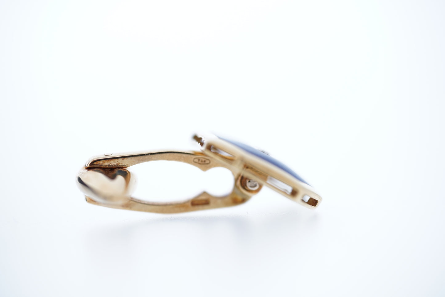 Fine Smalto Enameled 18K Gold & Diamond Cufflinks / Boutons manchettes /Manschettenknöpfe