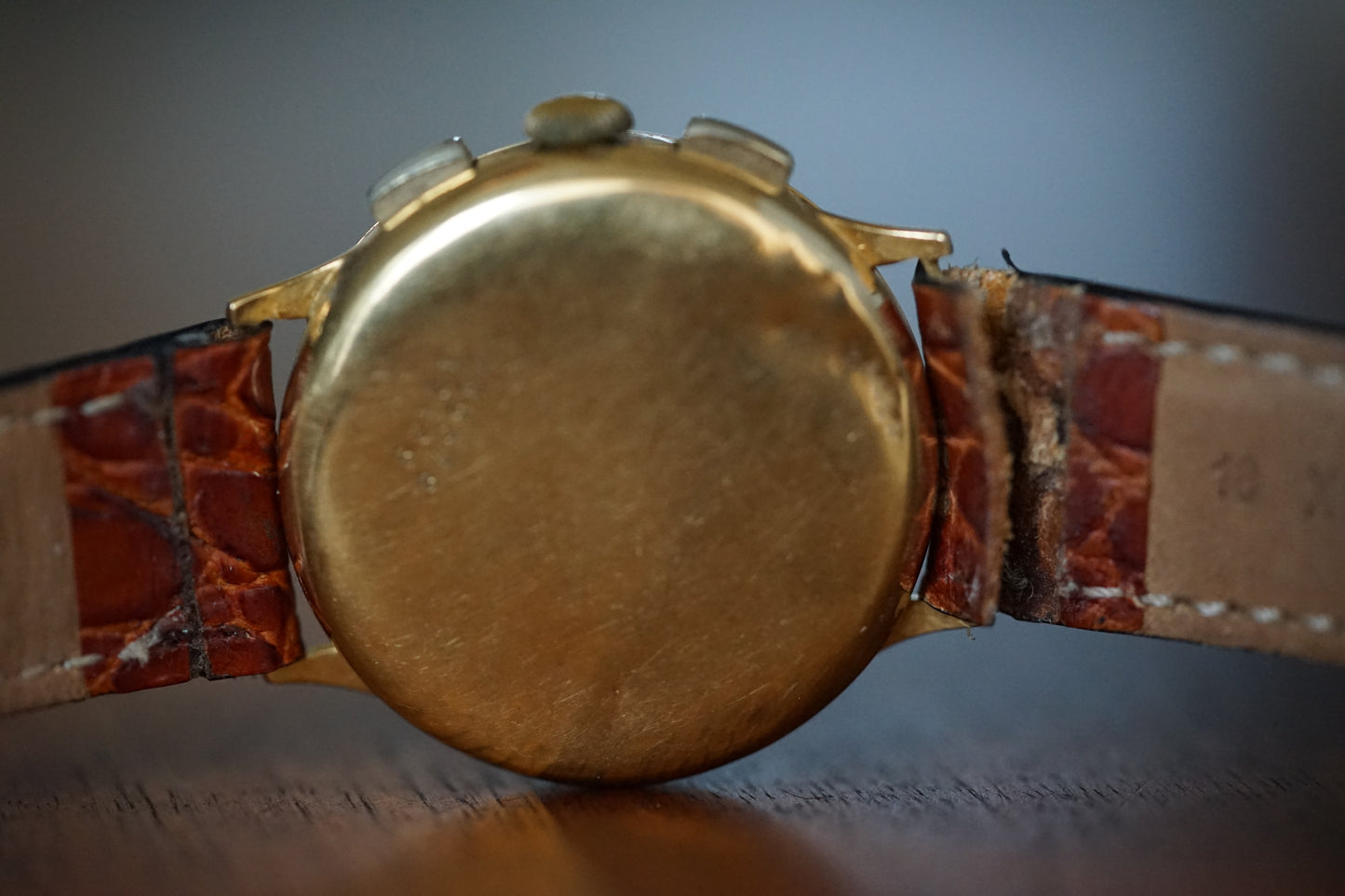 Large Universal Geneve Chrono Compur 30 Vintage 18K Gold Rare