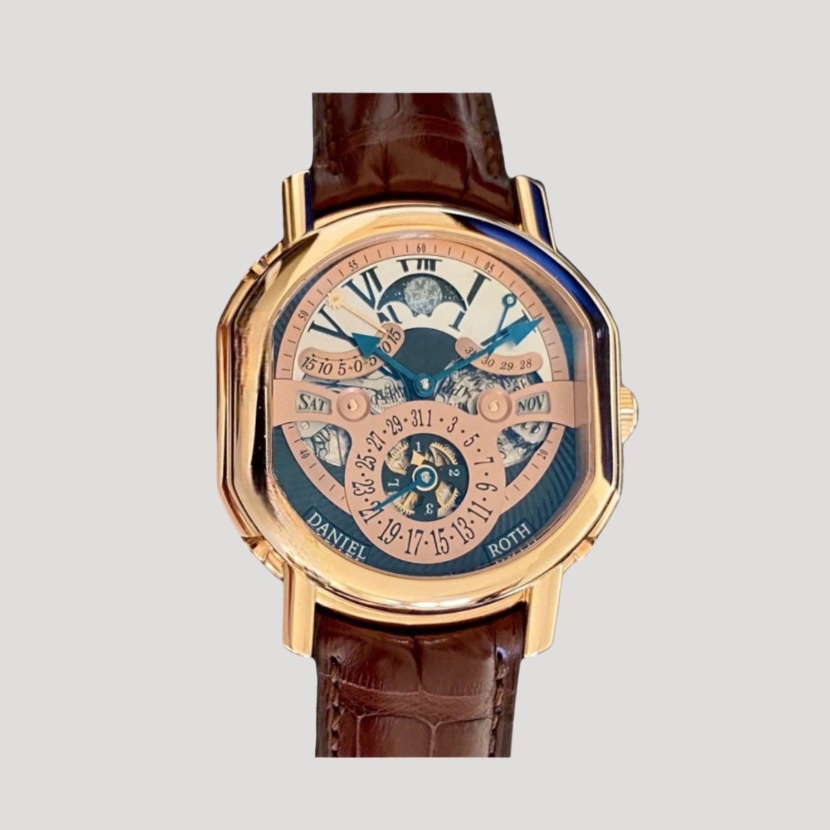 daniel roth Perpetual Calendar Retrograde 121.Y.40.720.CB.BO, New Full Set, 24Time, Daniel Roth, chrono24, luxury, timepiece, sothebys, christies, collector, collectible, grande complication
