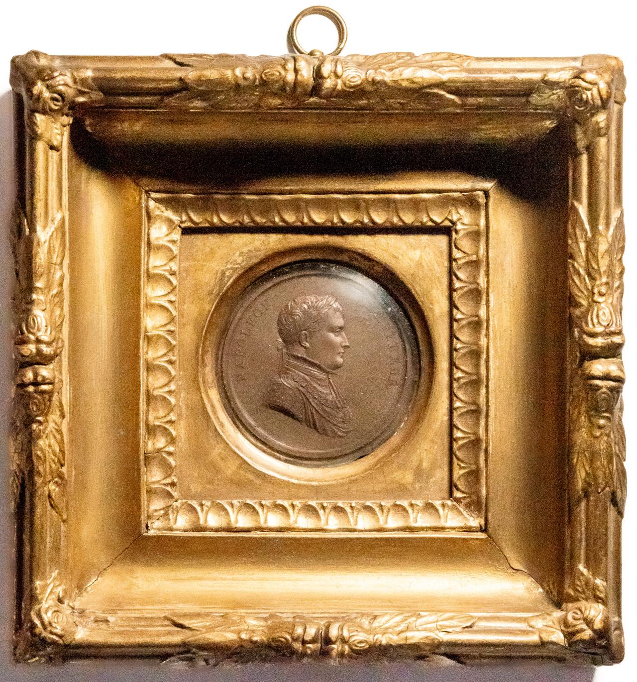 Del Vecchio, Miniature Relief Portrait Of Napoleon Bonaparte 19th c, art, painting