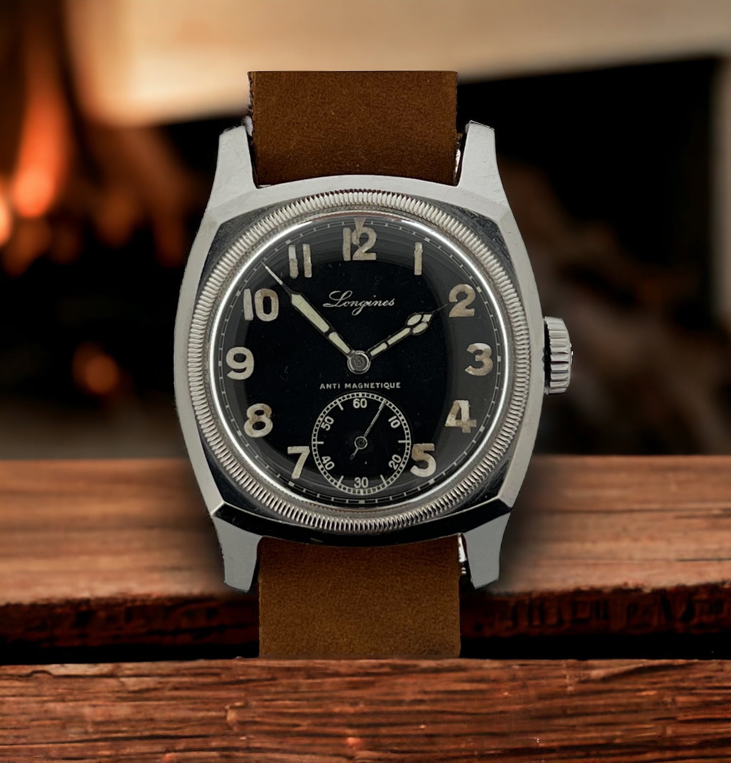 Longines Majetek 3582 Big Turtle Military for the Czech Army with Archives extract Mint'