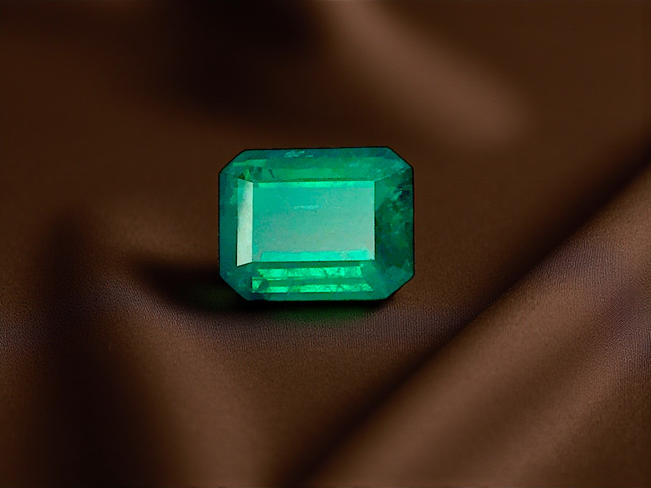 Emerald Emeraude gemstone of 7.34 ct. with Certificate