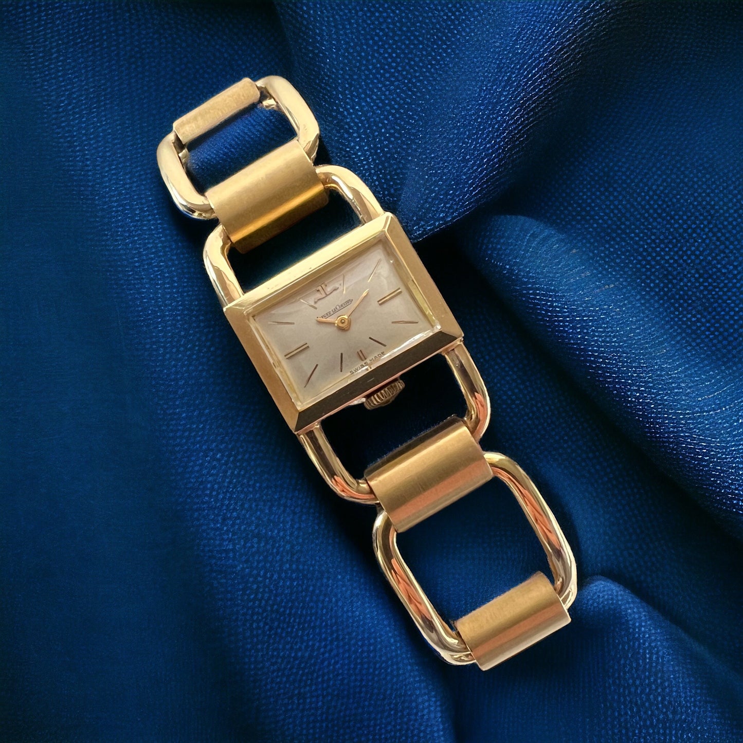 Jaeger-LeCoultre Fine Art Deco 18K Gold Bracelet Watch Rare' One of One