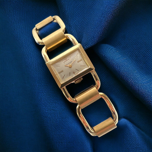 Jaeger-LeCoultre Fine Art Deco 18K Gold Bracelet Watch Rare' One of One