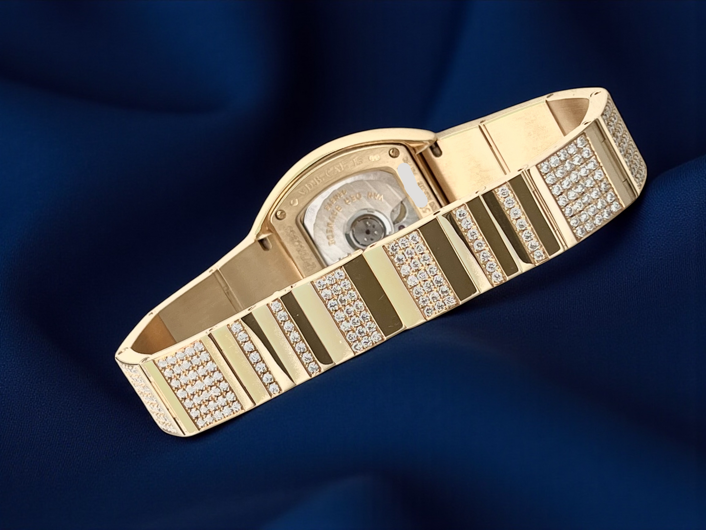 Fine & Rare Van Der Bauwede Genève 'Princess' 18k Gold full diamonds Automatic