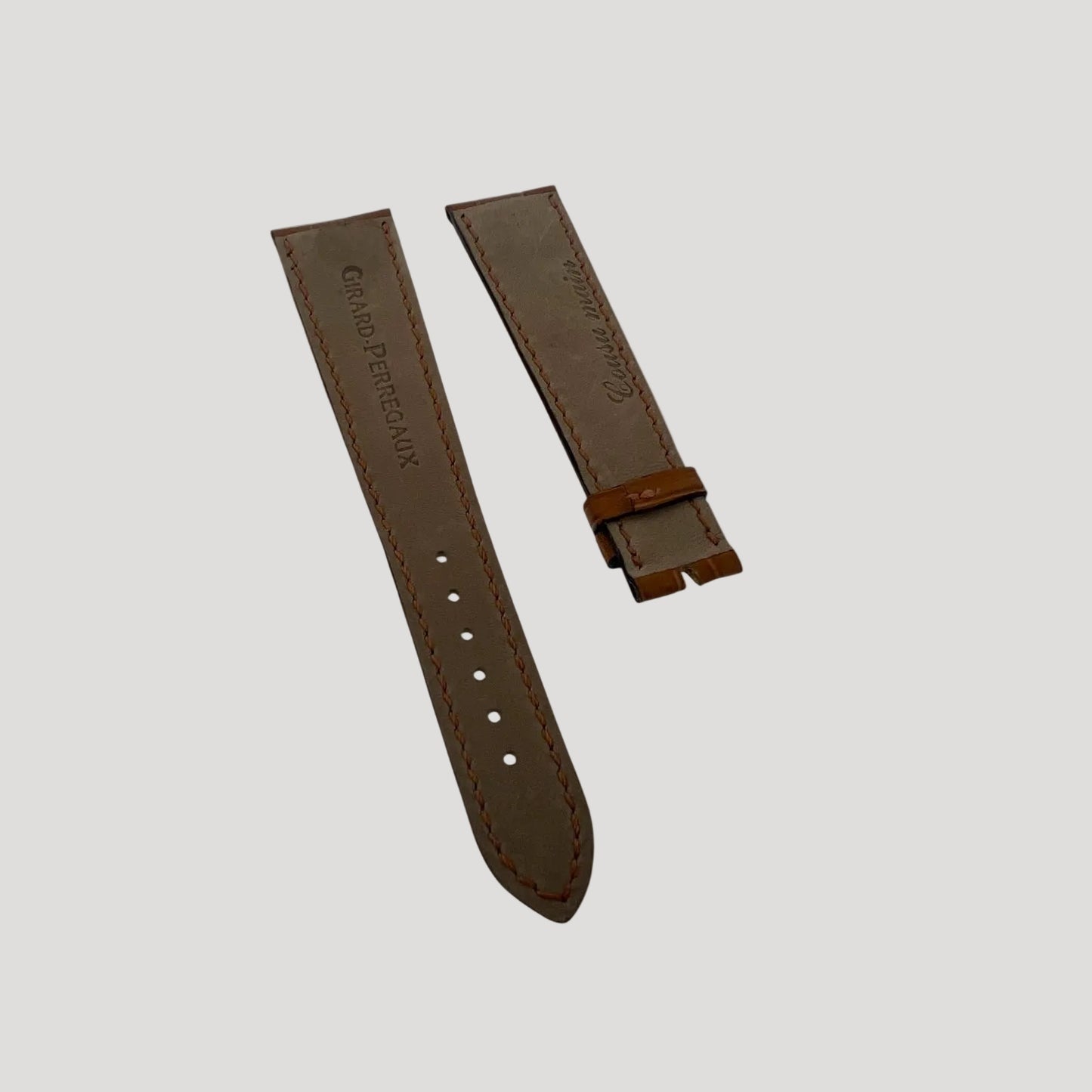Girard Perregaux New Light Brown Croco Leather Band / Strap/ Bracelet 21 mm